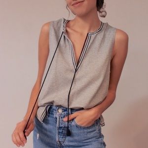 J. Crew Embroidered Sleeveless Top